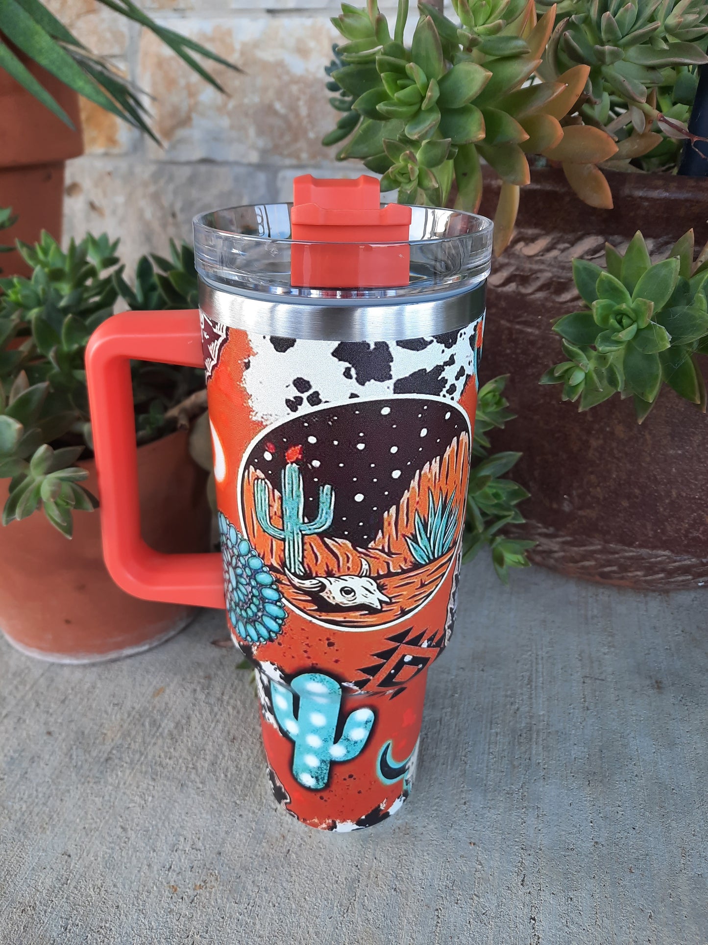 Western Orange Tumbler