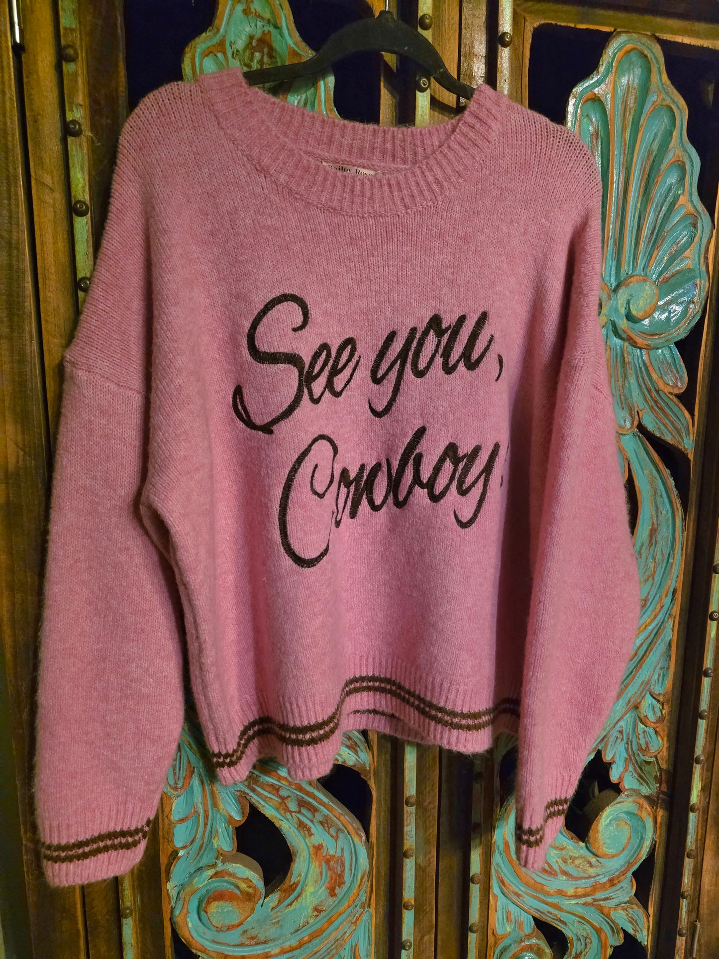 SEE YOU COWBOY sweater
