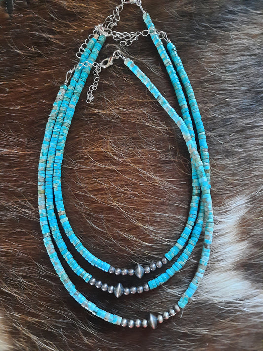 Turquoise and Navajo Pearl Choker