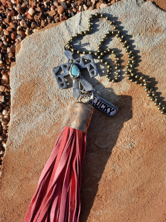 Lucky Thunderbird Fringe Necklace