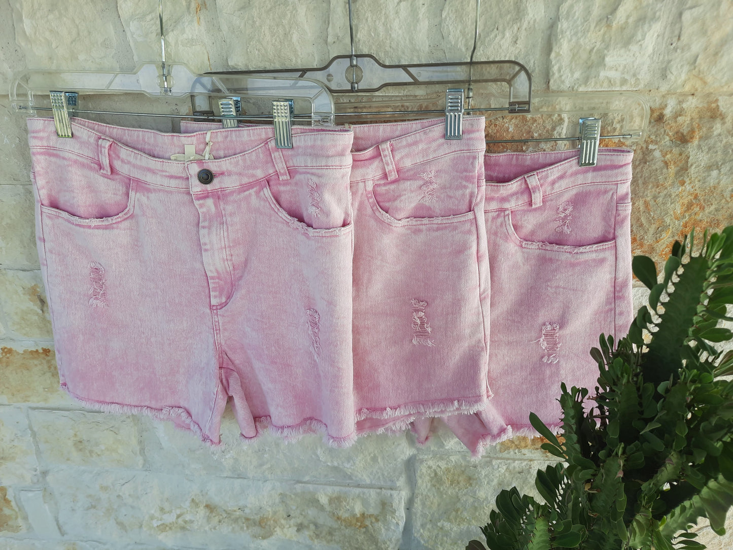 Distressed Pink shorts