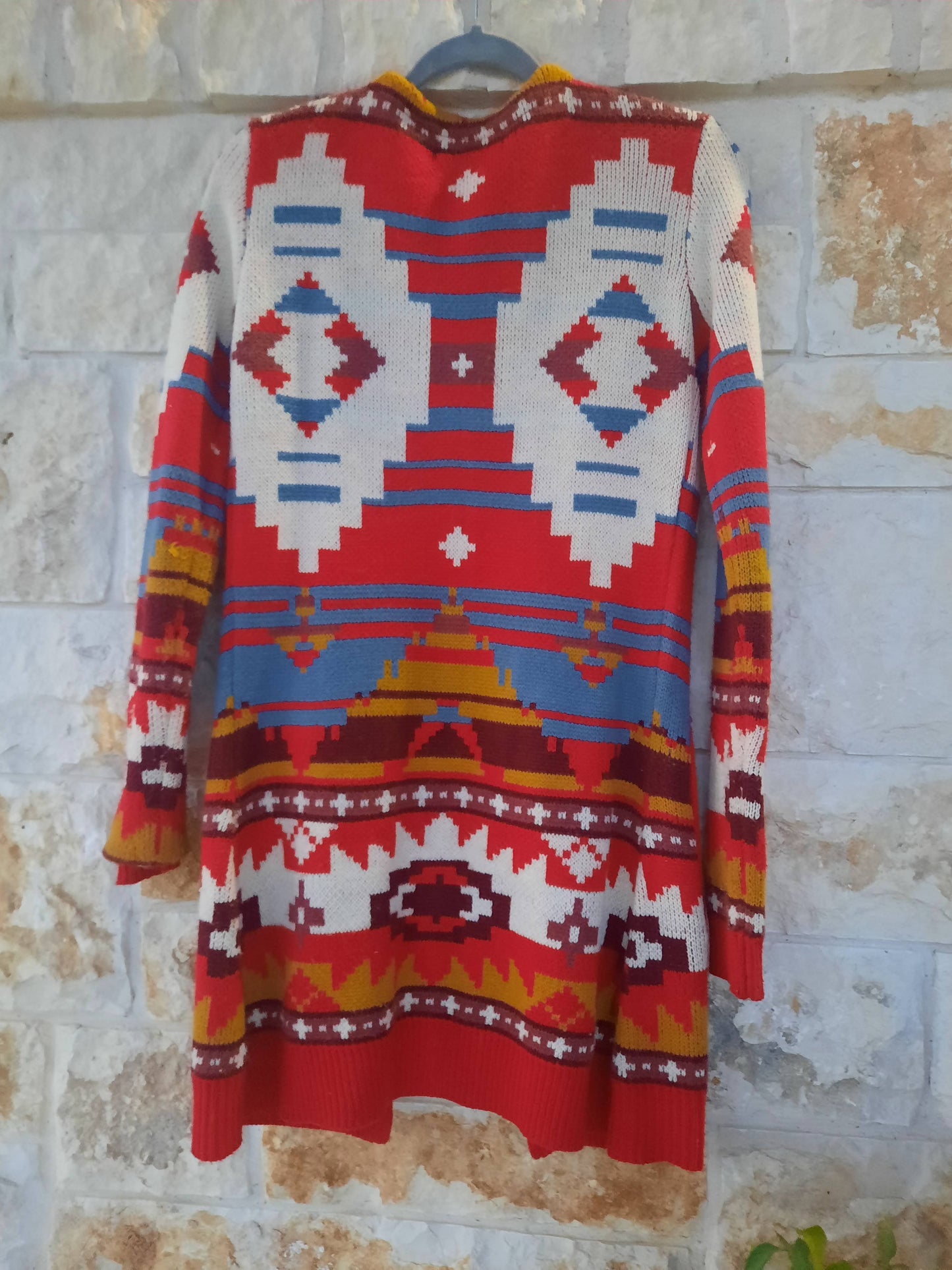 Red Aztec Cardigan