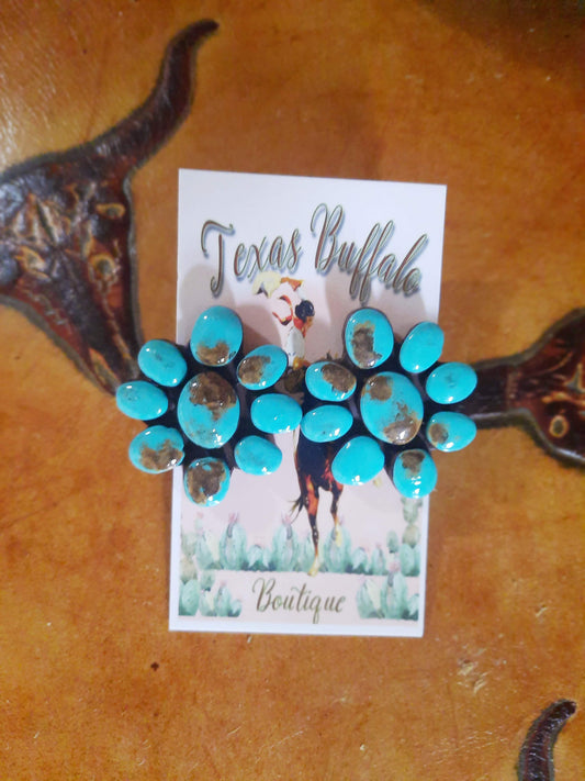 Turquoise Cluster Earring