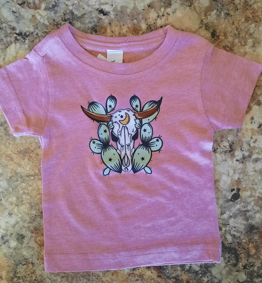 Childrens Longhorn & Cactus tee