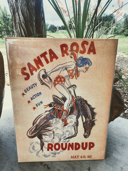 Santa Rosa Round Up Poster