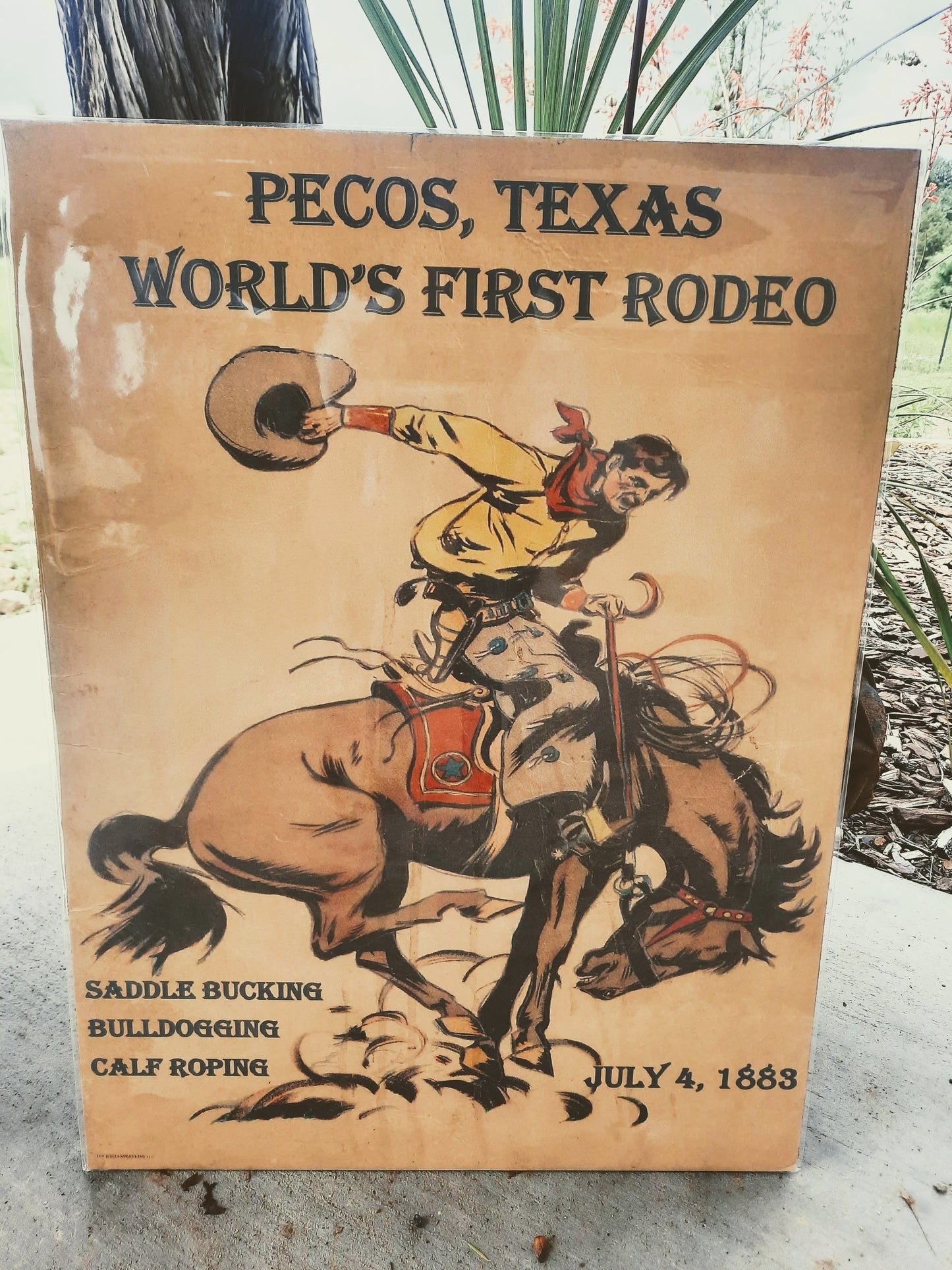 Pecos, Texas World's First Rodeo Poster