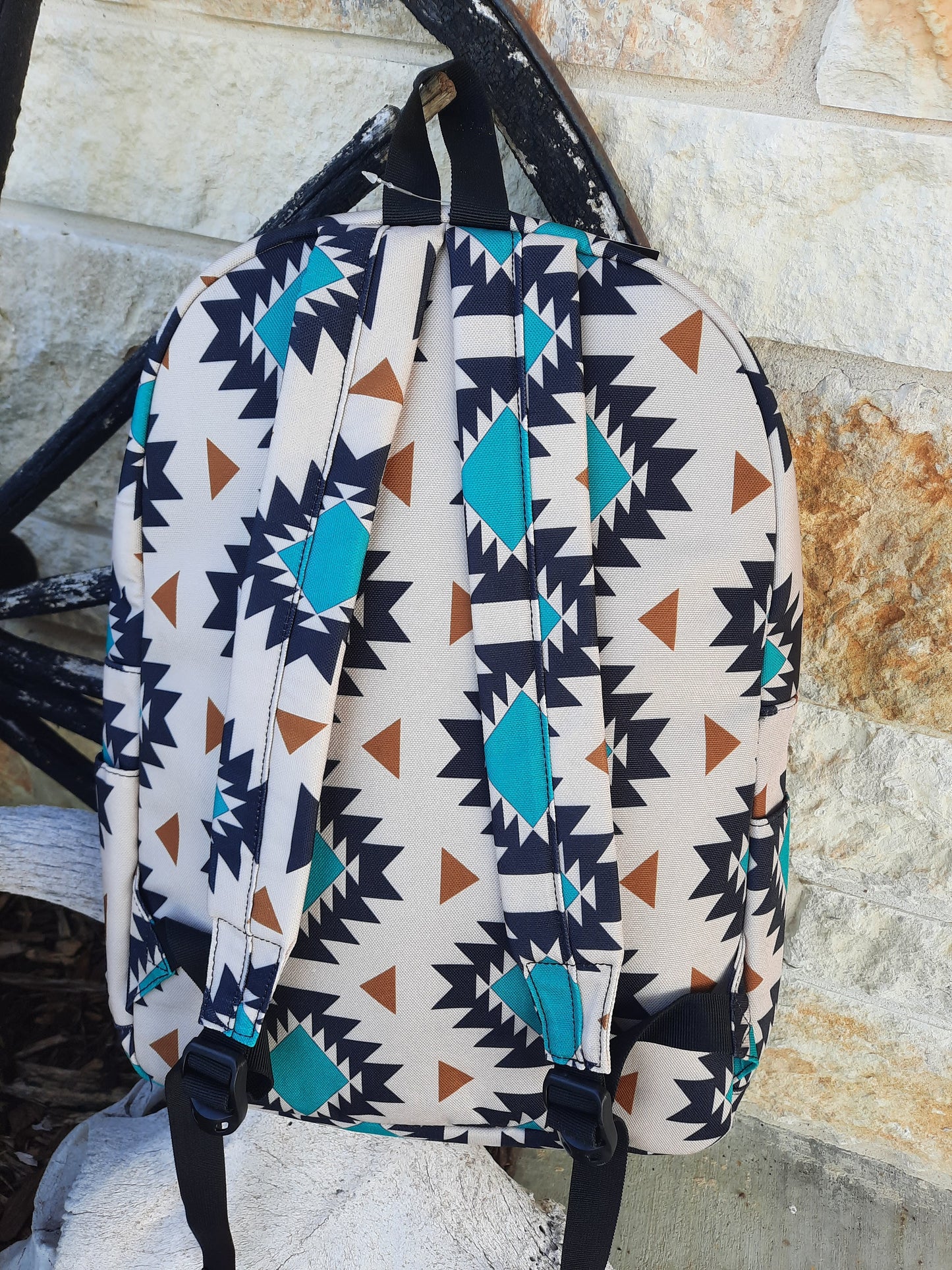 Turquoise Aztec Backpack