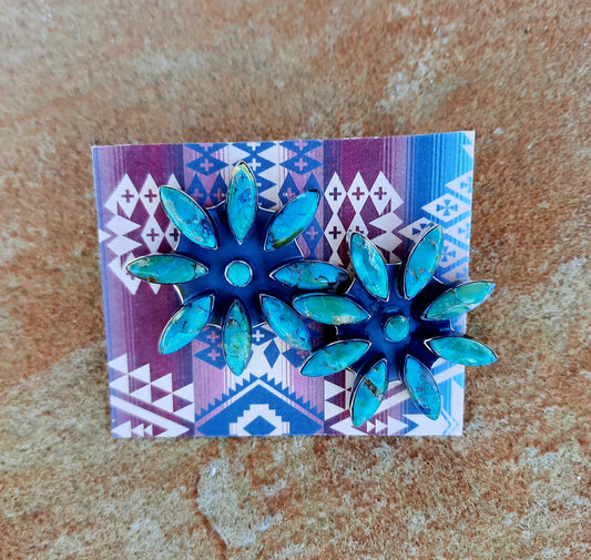 Turquoise Flower Earrings