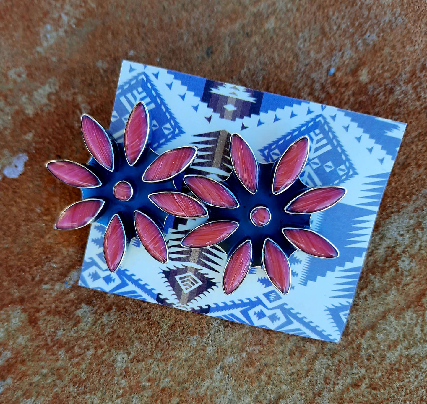 Spiny Oyster Flower Earrings