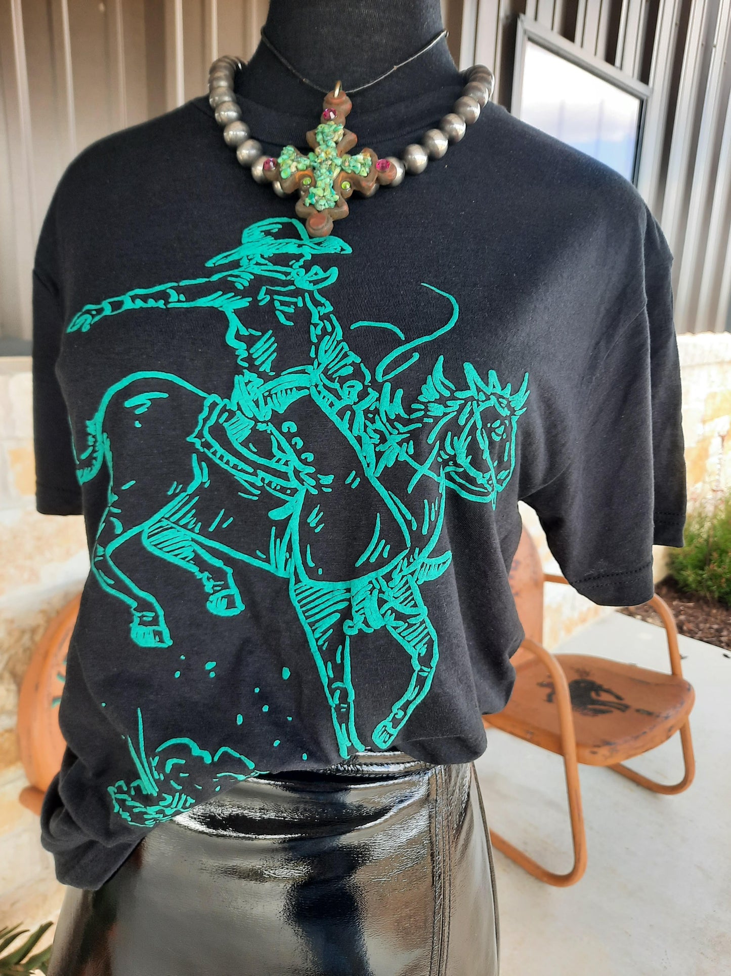 Turquoise Bronc Tee
