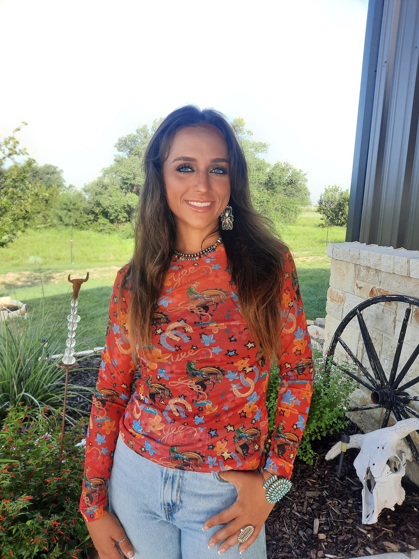 Red Bronc Mesh top