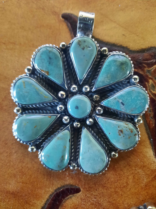 Turquoise Flower Pendent