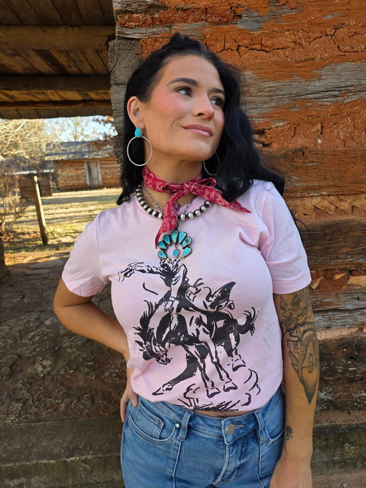 Pink Bronc Tee