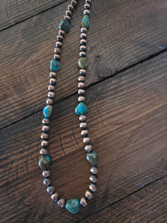 Copper/turquoise necklace