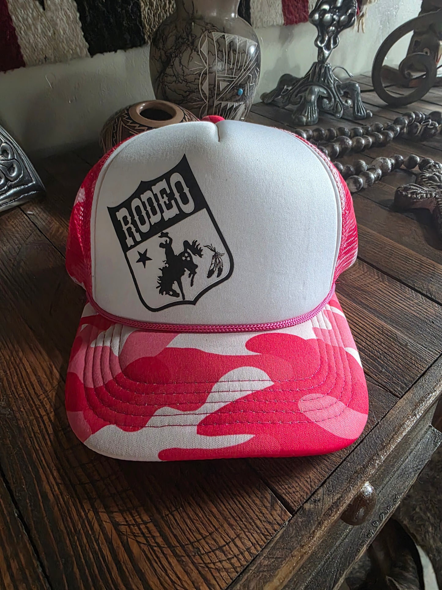 Rodeo Pink Camo Trucker cap