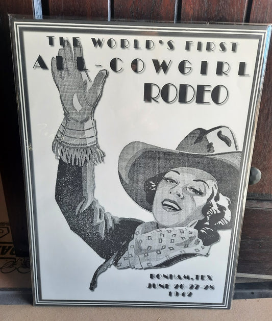 ALL COWGIRL RODEO POSTER