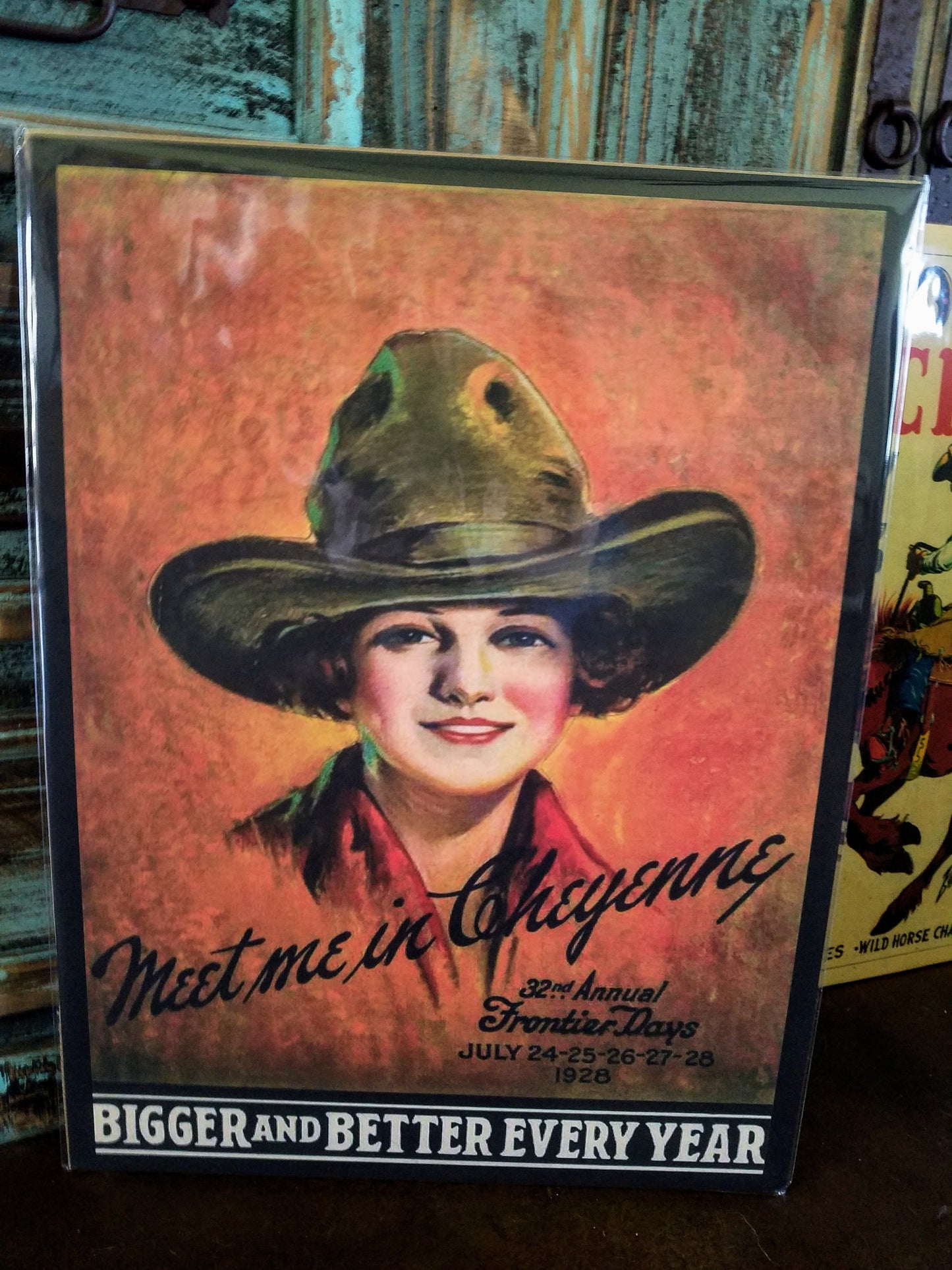 Meet Me In Cheyenne Cowgirl Poster